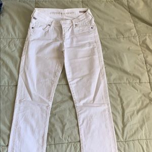 White Citizens of Humanity low rise straight leg jeans